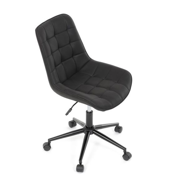 Pracovná stolička, výškovo nastaviteľná, čierna látka, KA-V3120 BK3