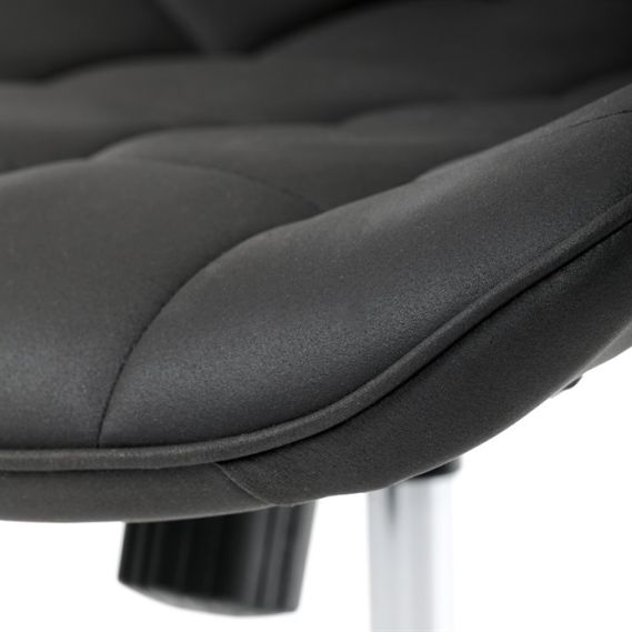 Pracovná stolička, výškovo nastaviteľná, čierna látka, KA-V3120 BK3