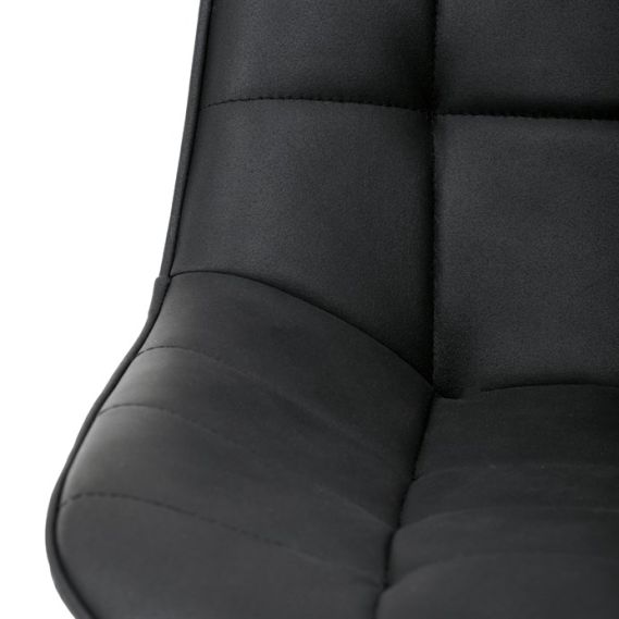 Pracovná stolička, výškovo nastaviteľná, čierna látka, KA-V3120 BK3