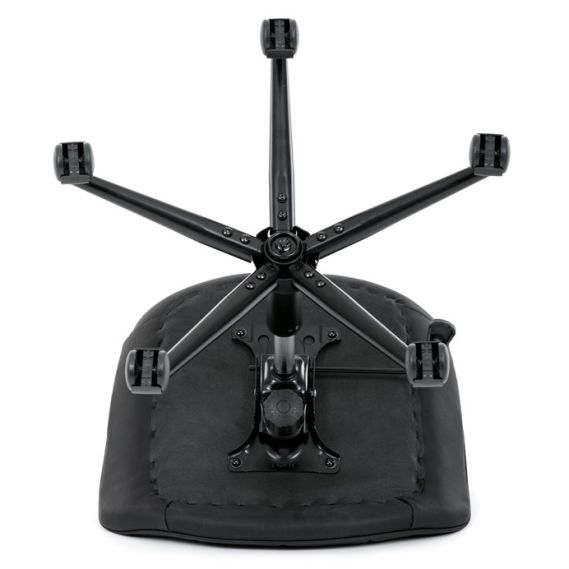 Pracovná stolička, výškovo nastaviteľná, čierna látka, KA-V3120 BK3