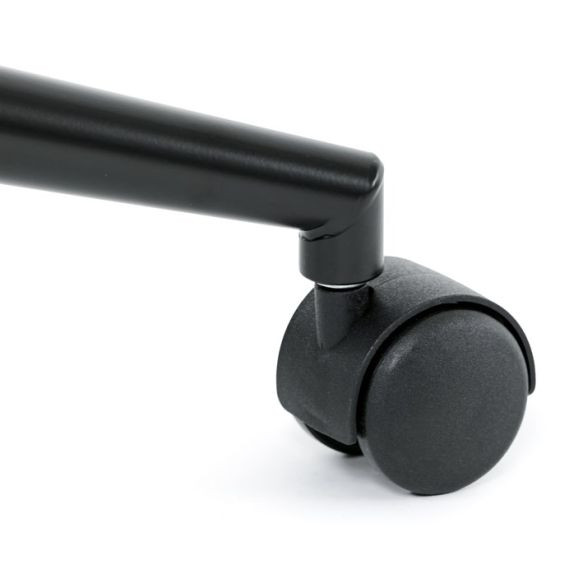 Pracovná stolička, výškovo nastaviteľná, čierna látka, KA-V3120 BK3