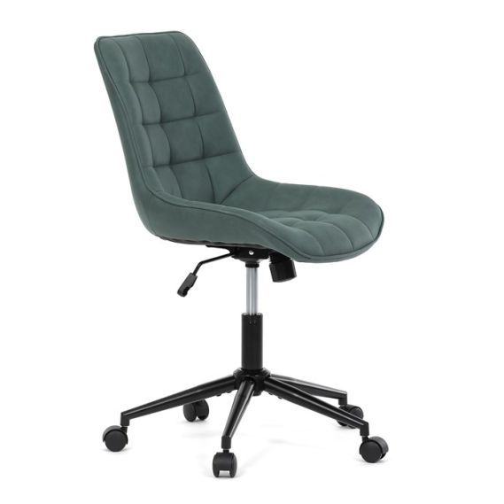 Pracovná stolička, výškovo nastaviteľná, zelená látka, KA-V3120 GRN3