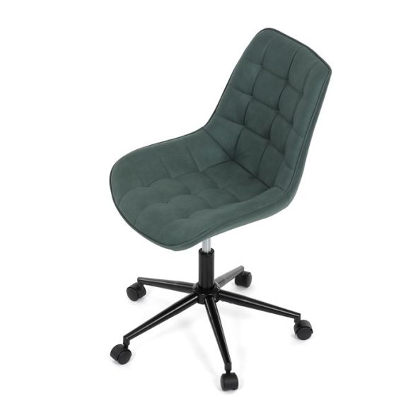 Pracovná stolička, výškovo nastaviteľná, zelená látka, KA-V3120 GRN3