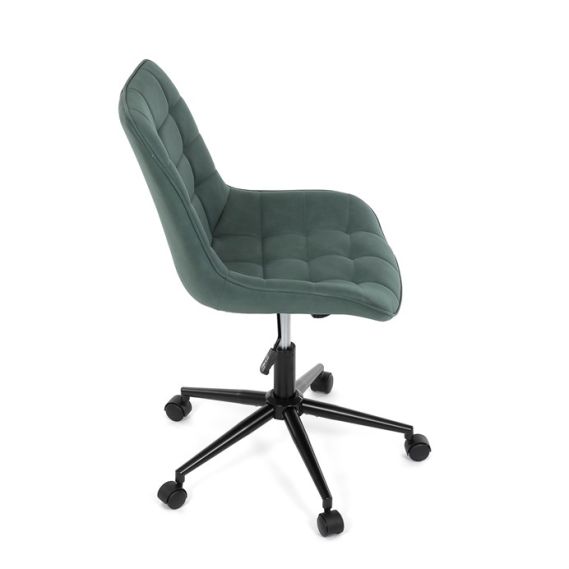 Pracovná stolička, výškovo nastaviteľná, zelená látka, KA-V3120 GRN3