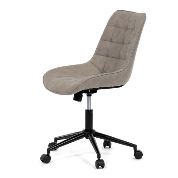 Pracovná stolička, výškovo nastaviteľná, béžová látka, KA-V3120 LAN3