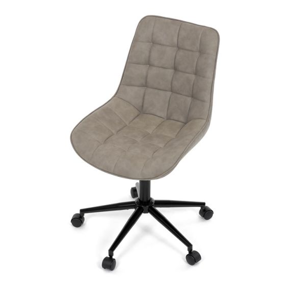 Pracovná stolička, výškovo nastaviteľná, béžová látka, KA-V3120 LAN3