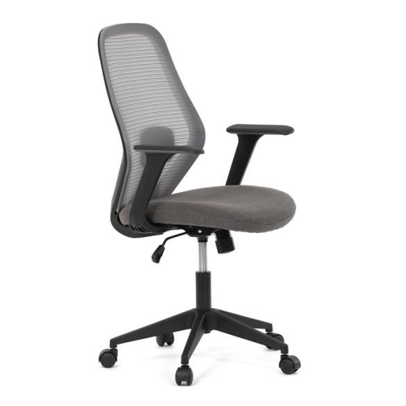 Kancelárska stolička, hojdací mechanizmus, šedá sieťovina, KA-V3149 GREY