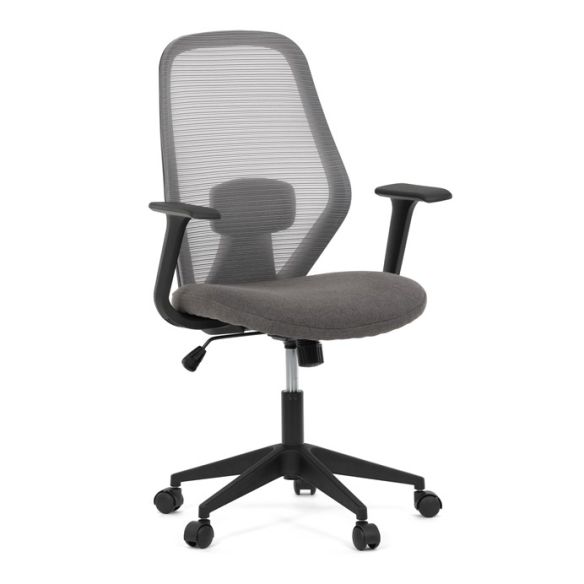 Kancelárska stolička, hojdací mechanizmus, šedá sieťovina, KA-V3149 GREY