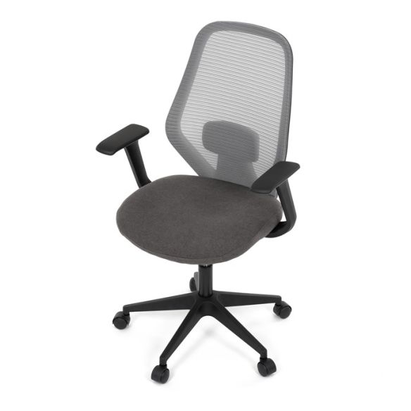 Kancelárska stolička, hojdací mechanizmus, šedá sieťovina, KA-V3149 GREY