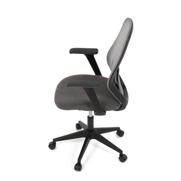 Kancelárska stolička, hojdací mechanizmus, šedá sieťovina, KA-V3149 GREY
