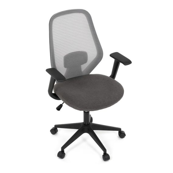 Kancelárska stolička, hojdací mechanizmus, šedá sieťovina, KA-V3149 GREY