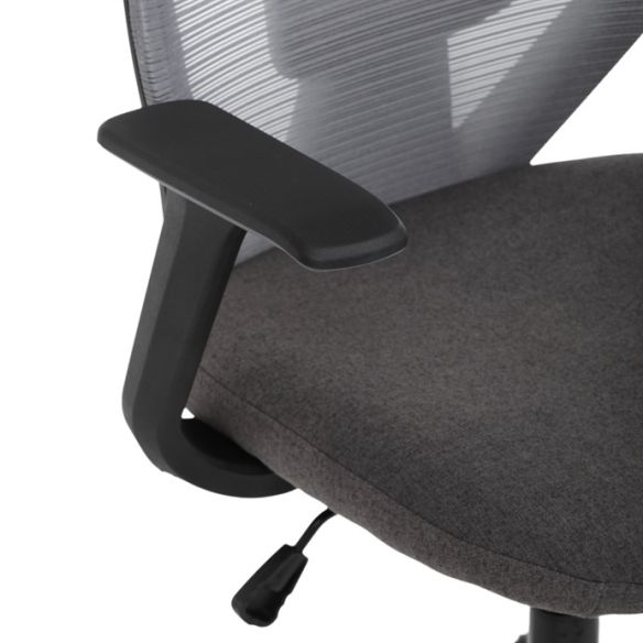 Kancelárska stolička, hojdací mechanizmus, šedá sieťovina, KA-V3149 GREY