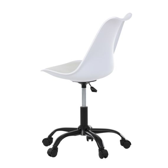 Kancelárska stolička, výškovo nastaviteľná, biela plast, KA-X7055 WT