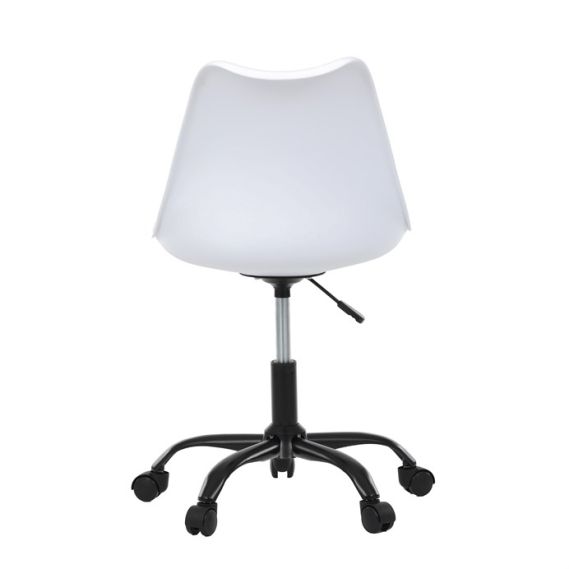 Kancelárska stolička, výškovo nastaviteľná, biela plast, KA-X7055 WT
