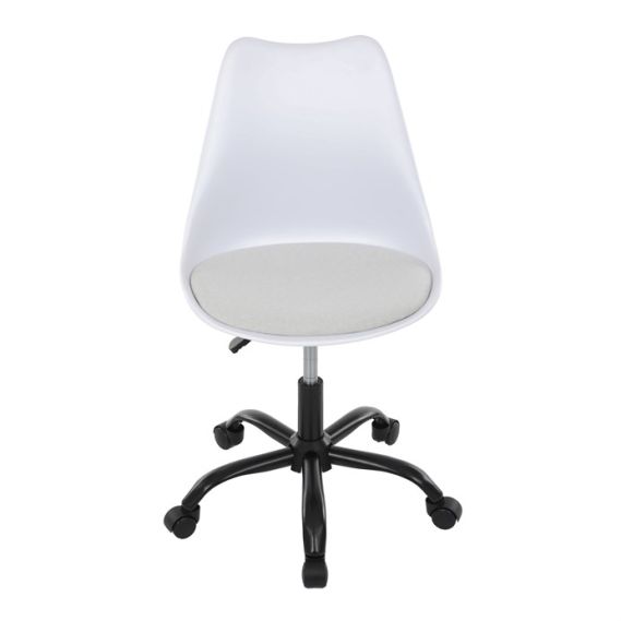 Kancelárska stolička, výškovo nastaviteľná, biela plast, KA-X7055 WT