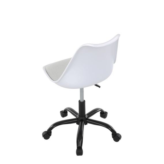 Kancelárska stolička, výškovo nastaviteľná, biela plast, KA-X7055 WT