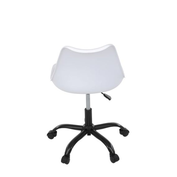 Kancelárska stolička, výškovo nastaviteľná, biela plast, KA-X7055 WT