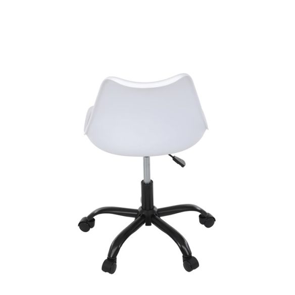 Kancelárska stolička, výškovo nastaviteľná, biela plast, KA-X7055 WT