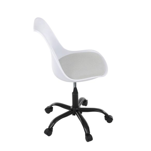 Kancelárska stolička, výškovo nastaviteľná, biela plast, KA-X7055 WT