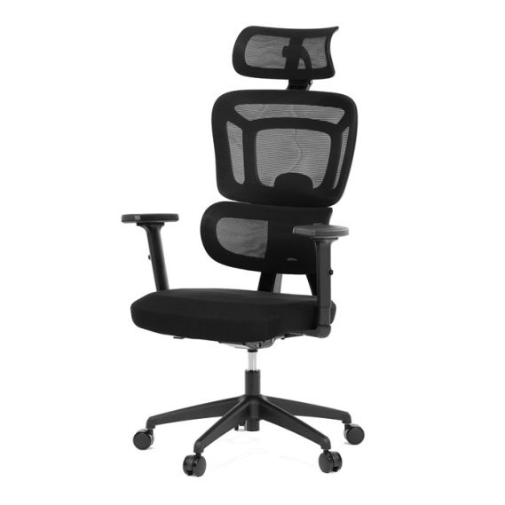 Kancelárska stolička, synchrónny mechanizmus, čierna sieťovina, KA-Y358 BK