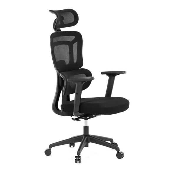 Kancelárska stolička, synchrónny mechanizmus, čierna sieťovina, KA-Y358 BK
