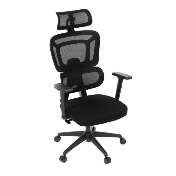 Kancelárska stolička, synchrónny mechanizmus, čierna sieťovina, KA-Y358 BK
