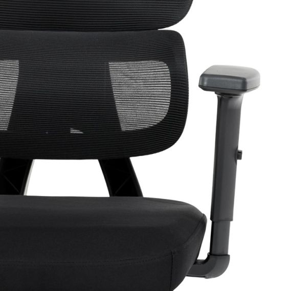 Kancelárska stolička, synchrónny mechanizmus, čierna sieťovina, KA-Y358 BK