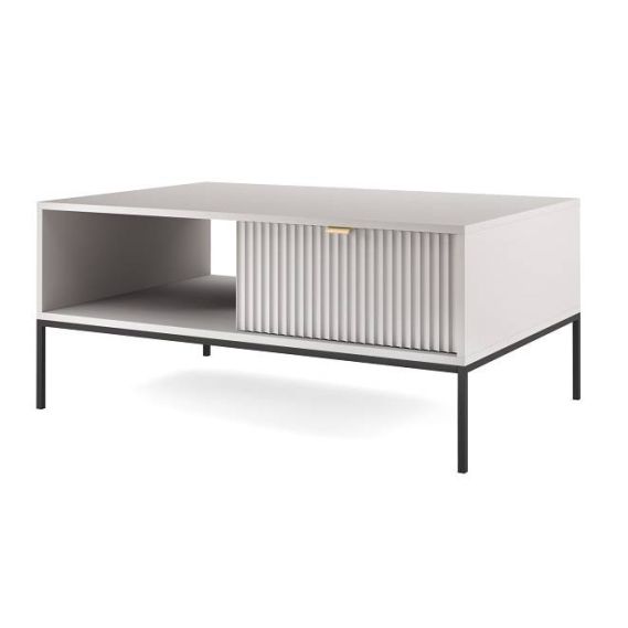 Luxusný konferenčný stolík NOVA L104, čierna/sivá