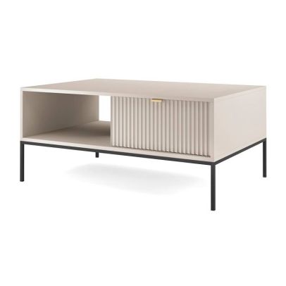 Luxusný konferenčný stolík NOVA L104, čierna/cashmere