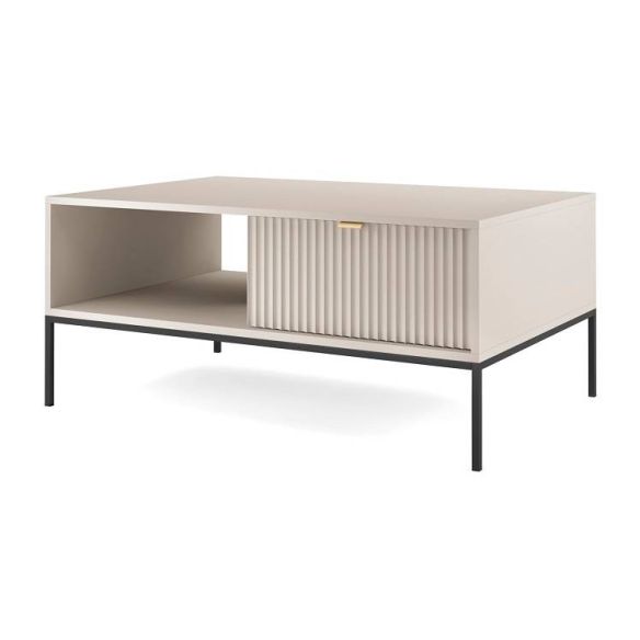 Luxusný konferenčný stolík NOVA L104, čierna/cashmere