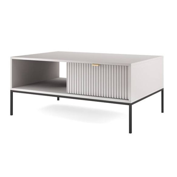 Luxusný konferenčný stolík NOVA L104, čierna/cashmere