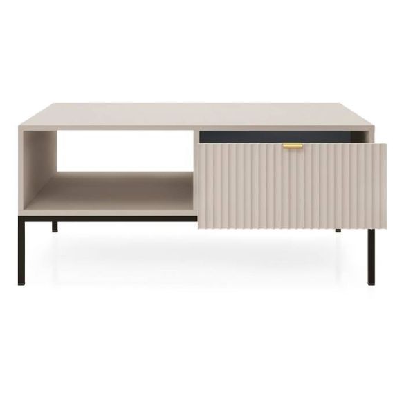 Luxusný konferenčný stolík NOVA L104, čierna/cashmere