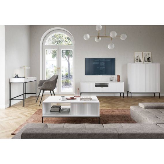 Luxusný konferenčný stolík NOVA L104, čierna/cashmere