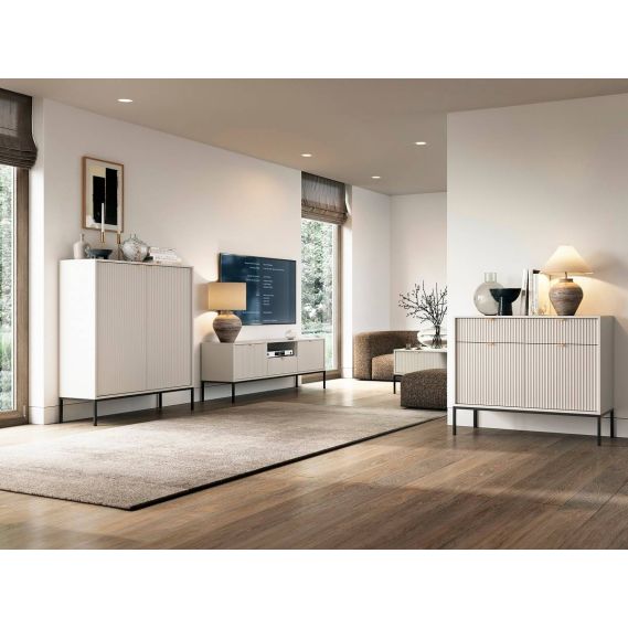 Luxusný konferenčný stolík NOVA L104, čierna/cashmere