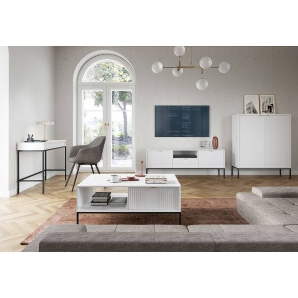 Luxusný konferenčný stolík NOVA L104, čierna/labrador