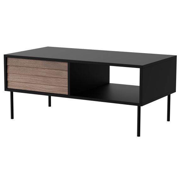 Konferenčný stolík CORTINA, čierny mat/orech