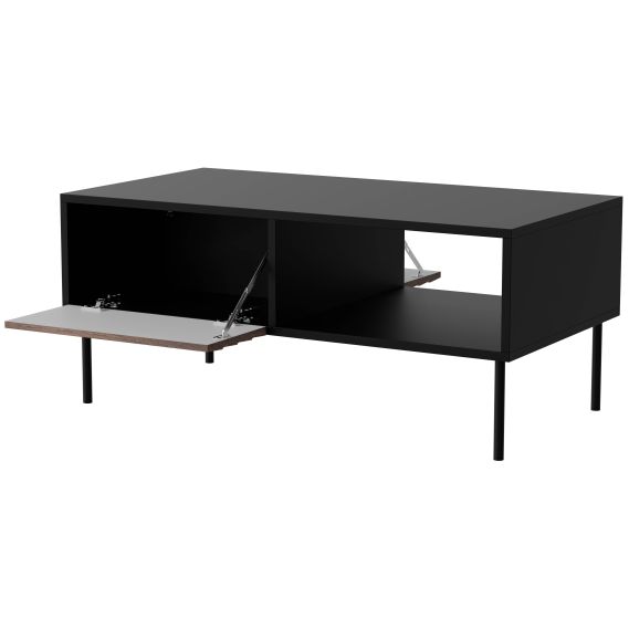 Konferenčný stolík CORTINA, čierny mat/orech