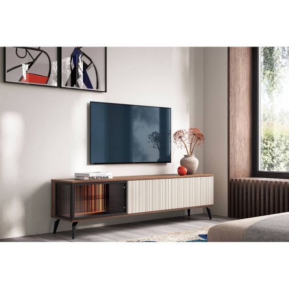 Tv stolík VICI RTV180, orech warmia/kašmír