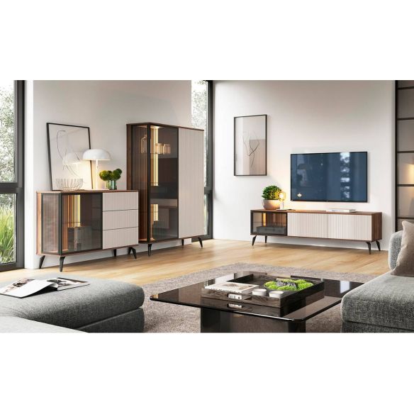 Tv stolík VICI RTV180, orech warmia/kašmír