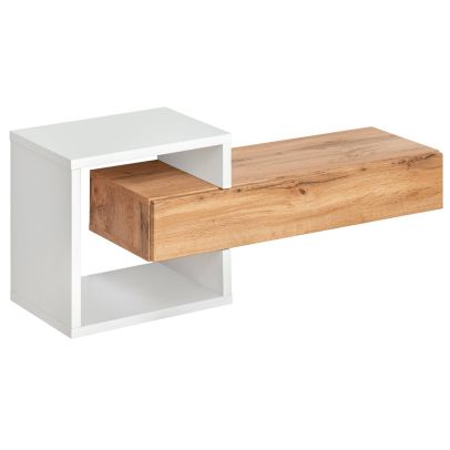 Závesná skrinka EASY TYP 03, dub wotan/biely mat