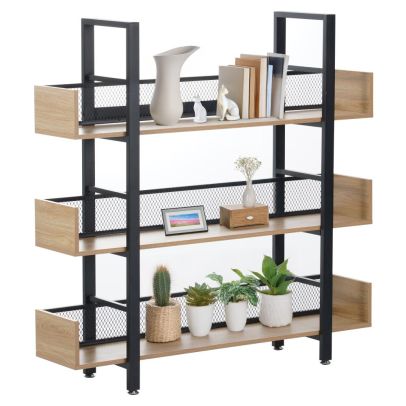 3-policový regál, dub/čierna, KILIS NEW TYP 1