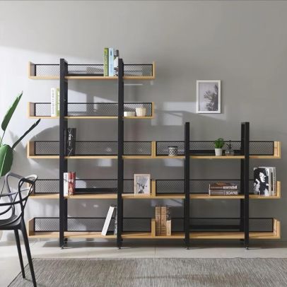 3-policový regál, dub/čierna, KILIS NEW TYP 1 2