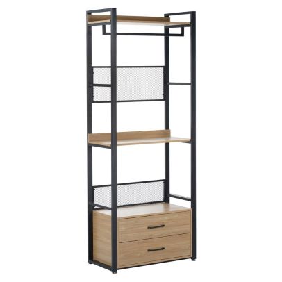 Regál so zásuvkami, dub/čierna, KILOS NEW TYP 1 2