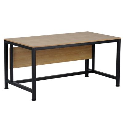 Písací stôl, dub/čierna, 120x80 cm, KILIS NEW