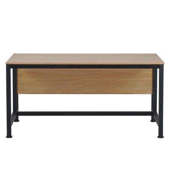 Písací stôl, dub/čierna, 150x80 cm, KILIS NEW