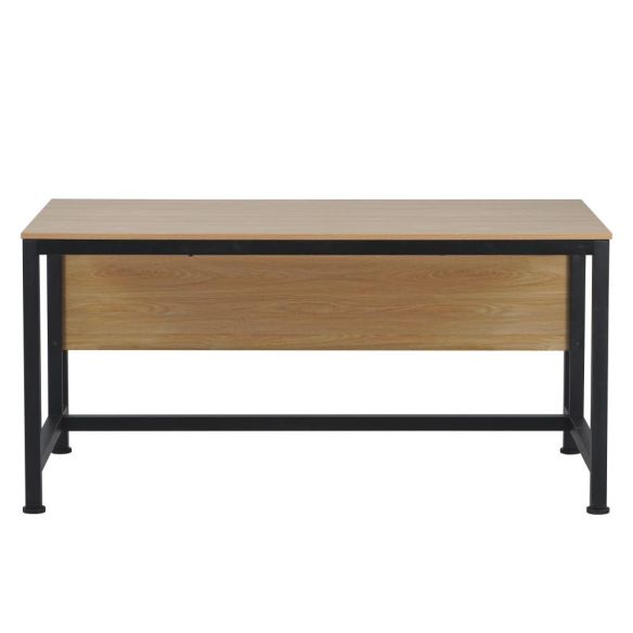 Písací stôl, dub/čierna, 150x80 cm, KILIS NEW