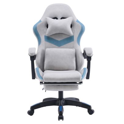 Kancelárske/herné kreslo, sivá/modrá, ZODIA 2