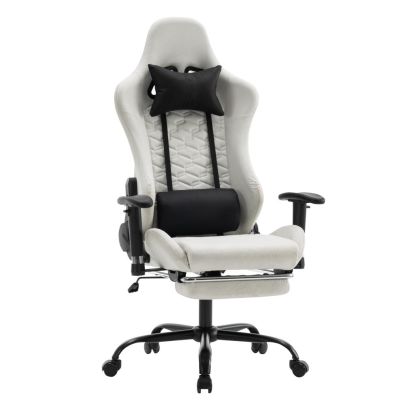 Kancelárske/herné kreslo, biela/čierna, PAPIBAS