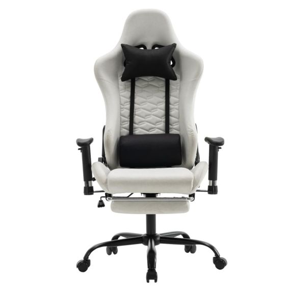 Kancelárske/herné kreslo, biela/čierna, PAPIBAS