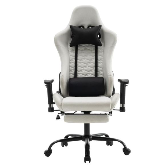 Kancelárske/herné kreslo, biela/čierna, PAPIBAS